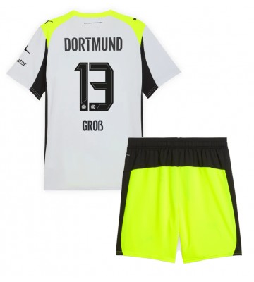 Borussia Dortmund Pascal Gross #13 Udebanetrøje Børn 2025-26 Kortærmet (+ Korte bukser)